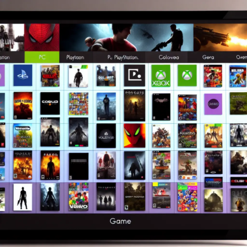 Widok listy gier z filtrami według platformy i gatunku w sklepie PolandNight