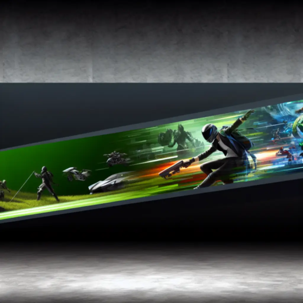 Dynamiczna kolażowa grafika przedstawiająca różne gatunki gier, od akcji po RPG