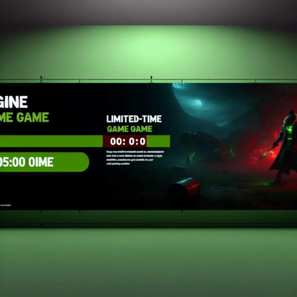 Dynamiczny banner promocyjny z wyróżnionymi zniżkami na gry